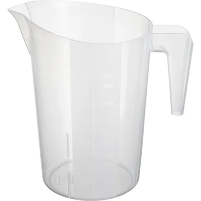 Стакан мерный с ручкой пластик 3л ,H=26,L=24,B=17см белый