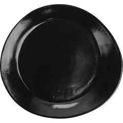 Plate “Carbon” small  porcelain  D=28cm  black