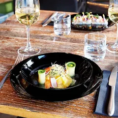 Тарелка «Эволюшн Блэк» мелкая стекло D=25,H=17см черный, изображение 4