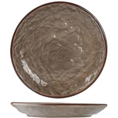 Тарелка «Кунстверк» мелкая керамика D=180,H=25мм зелен.,коричнев.