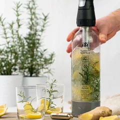 Сифон для газирования воды «Твист-н-спаркл» (6шт.баллончиков) 1л ,H=29см прозр., изображение 4