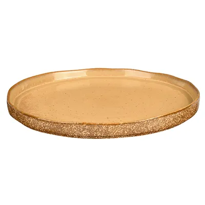 Тарелка «Эггшелл Нейчер» с бортом фарфор D=270,H=23мм коричнев., изображение 4