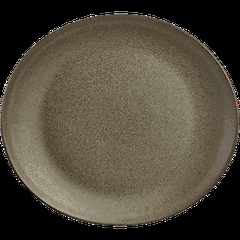 Plate “Terra Antigo” oval ceramics ,L=21,B=19cm brown,gray