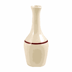 Flower vase “Claret”  porcelain  D=6, H=14cm  beige, burgundy