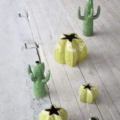 Декор для стола «Кактус» S керамика ,H=200,L=200,B=75мм зелен., изображение 2