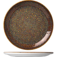 Plate “Vesuvius Amber” small  porcelain  D=23cm  amber