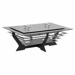 Rectangular bain-marie ,H=25.4,L=71.1,B=50.8cm silver.