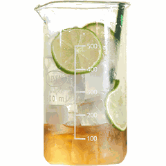 Стакан для коктейлей «Мерный» стекло 0,6л D=8,H=15см