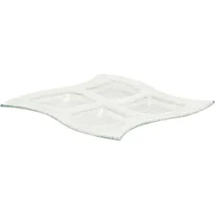 Менажница квадратная волнистый край стекло D=25,H=20,L=250/65,B=250мм прозр., изображение 2