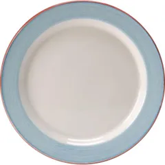 Тарелка «Рио Блю» мелкая фарфор D=26,5см белый,синий
