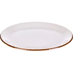 Тарелка «Браун Дэппл» мелкая фарфор D=25,H=2см белый,коричнев., изображение 4