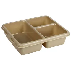 Container for serving food (3 cells)  polycarbonate , H=65, L=230, B=280mm  beige.