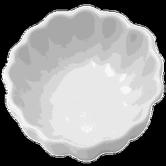 Блюдо для комплимента «Миниатюра» с волнистыми краями фарфор 40мл D=67,H=25мм белый