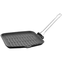 Grill pan square cast iron,teflon ,H=1,L=26/19,B=24cm black