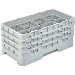 Кассета для бокалов 8 ячеек Dmax=103,Hmax=174мм полипроп. ,H=17,5,L=50,B=25см серый