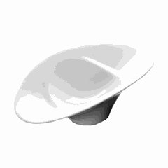 Салатник «Крушиал Дэт» овальный фарфор 125мл ,H=50,L=162,B=110мм белый