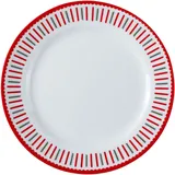 Тарелка «Мезень» Классик Заборчик плоская фарфор D=19,H=2см белый,красный