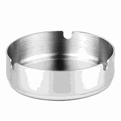 Ashtray stainless steel D=12,H=3cm metal.