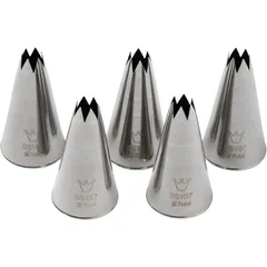 Pastry nozzle “Open star”[5pcs] stainless steel ,H=50,L=25/7mm