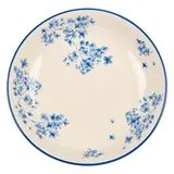 Тарелка глубокая «Фиори» фарфор D=203,H=41мм слон.кость,синий