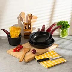 Сковорода «Винум» алюм.литой,бакелит D=240,H=75мм черный,красный, изображение 4