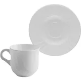 Кофейная пара «Эбро» набор  [6шт] стекло 100мл ,H=65,L=370,B=120мм белый