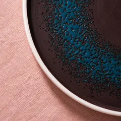 Тарелка пирожковая «Эстиа» фарфор D=18,H=2см синий,коричнев., изображение 2