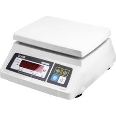 Electric scales CAS SWII-5 with adapter. resolution 1g plastic ,H=13,L=23,B=19cm 7w white