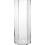 Ваза для цветов шестигранная стекло D=13,H=42см прозр.