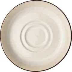 Блюдце «Чино» фарфор D=165,H=17мм белый,бежев.
