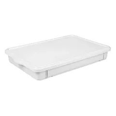 Лоток для теста с крышкой полипроп. 15л ,H=90,L=655,B=440мм белый
