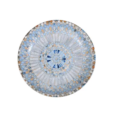 Тарелка «Мозаик» с бортом фарфор D=22см разноцветн.
