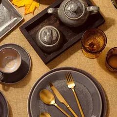 Сахарница «Революшн Гранит» с крышкой фарфор 200мл D=75,H=85мм серый,коричнев., изображение 4