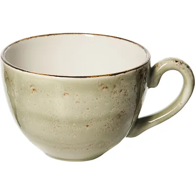 Чашка чайная «Крафт Грин» фарфор 455мл D=120/45,H=85мм зелен.,коричный, Цвет: Зеленый, Объем по данным поставщика (мл): 455