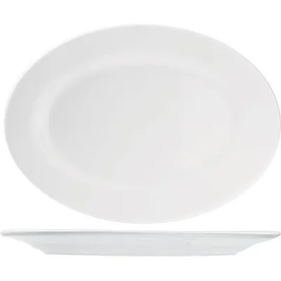 Блюдо «Кунстверк» овальное фарфор ,H=16,L=260,B=170мм белый, Длина (мм): 260