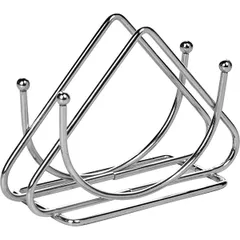Napkin holder steel ,H=82,L=130,B=53mm silver.