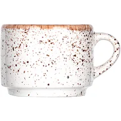 Чайная пара «Пунто Бьянка» фарфор 200мл ,H=65,B=155мм белый,черный, изображение 4