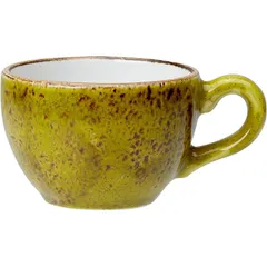 Coffee cup “Kraft Apple”  porcelain  85 ml  D=65, H=50, L=85 mm  yellow-green.