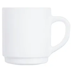 Mug “Restaurant” glass 290ml D=80,H=83,L=115mm white