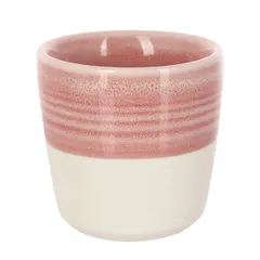 Стакан для горячих напитков фарфор 80мл D=6,H=6см розов.,белый