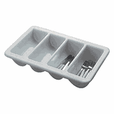 Органайзер для столовых приборов 4 отделения пластик ,H=10,L=54,B=33см серый