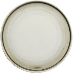 Plate “Aisio” with high side  porcelain  D=225, H=17mm  white, gray