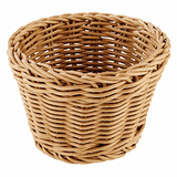 Wicker basket for bread  polyprop.  D=13, H=10cm  light beige.