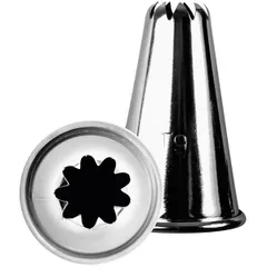 Pastry nozzle “9-pointed star”  stainless steel  D=35/16, H=55mm  metal.