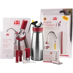 Сифон для сливок «Гурме» + устройство для ароматизации сталь нерж. 0,5л металлич.