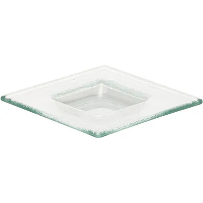 Тарелка квадратная «Бордер» стекло 48мл ,H=21,L=130,B=130мм прозр.,зелен., изображение 2