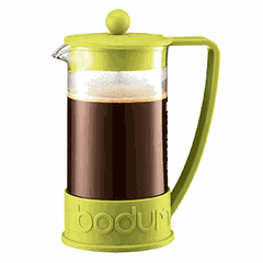 Кофейник «Бразилия» с прессом стекло,пластик 1л лимонн.