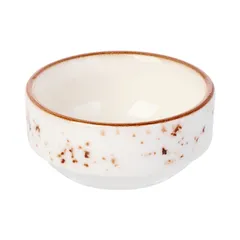 Соусник «Париж» фарфор 30мл D=6см белый,коричнев., Объем по данным поставщика (мл): 30