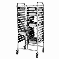 Trolley for gastronorm containers 1/1.15 tiers  stainless steel , H=174, L=74, B=55cm  silver.