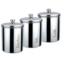 Емкость для сыпучих продуктов для соли сталь нерж. 1л D=12,H=17см серебрист., изображение 2